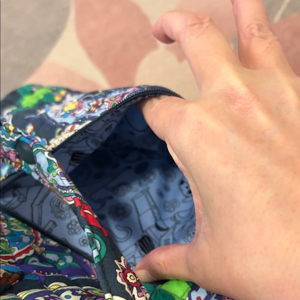 Vera Bradley Navy Multicolor Paisley Disney Toy Story Print Quilted Backpack